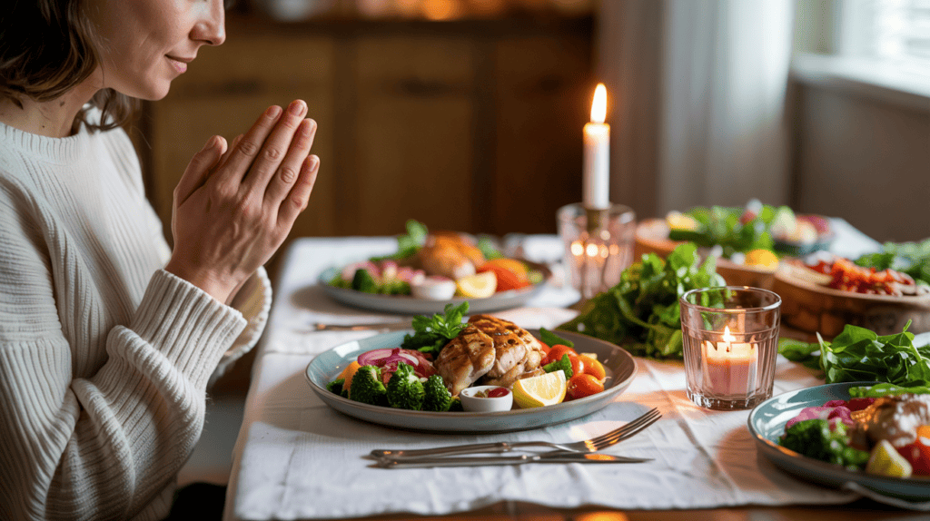 Praying before meal